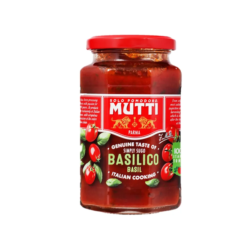 Salsa Mutti De Tomate Con Albahaca Mutti 400 g