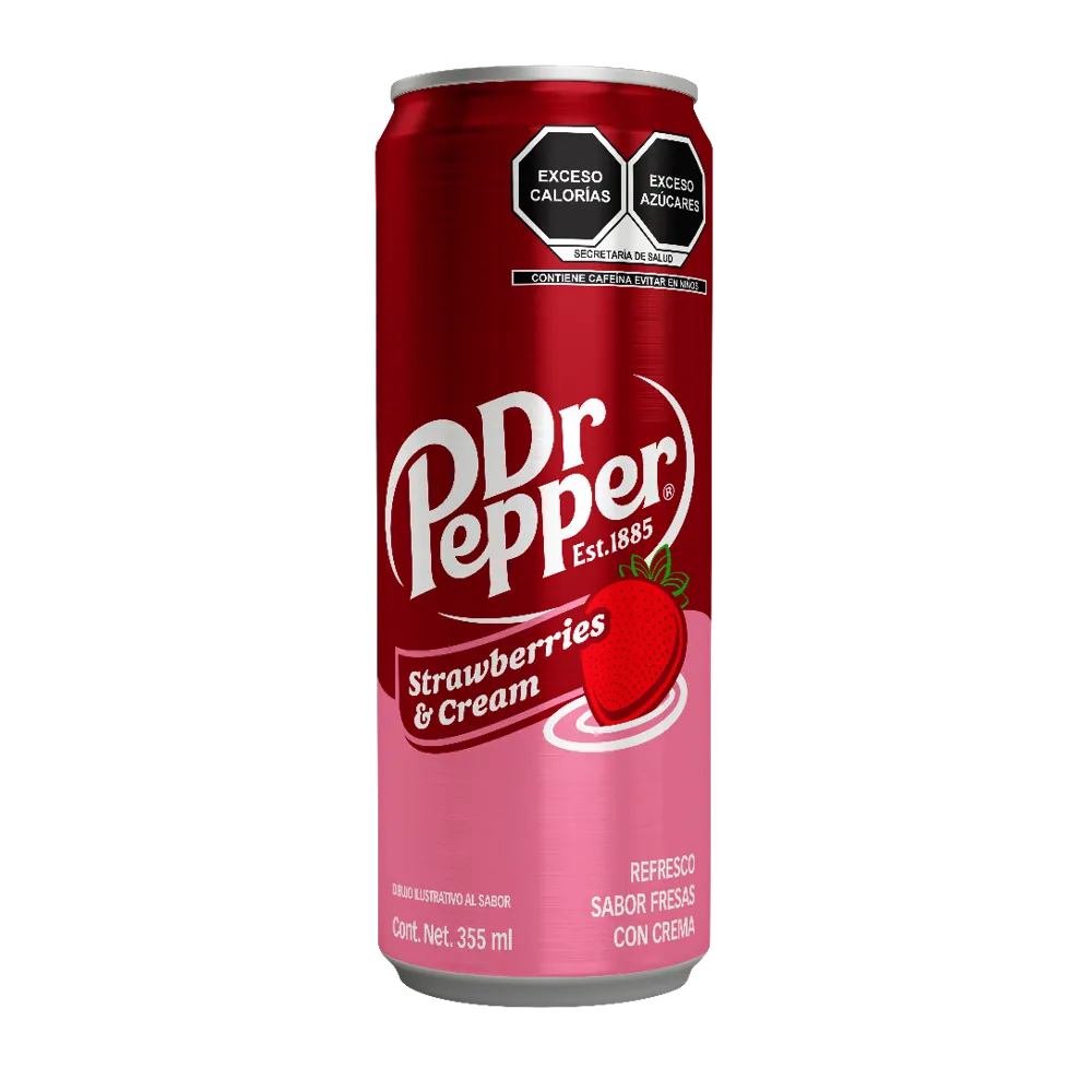 Refresco Strawberries & Cream Dr. Pepper 355 Ml