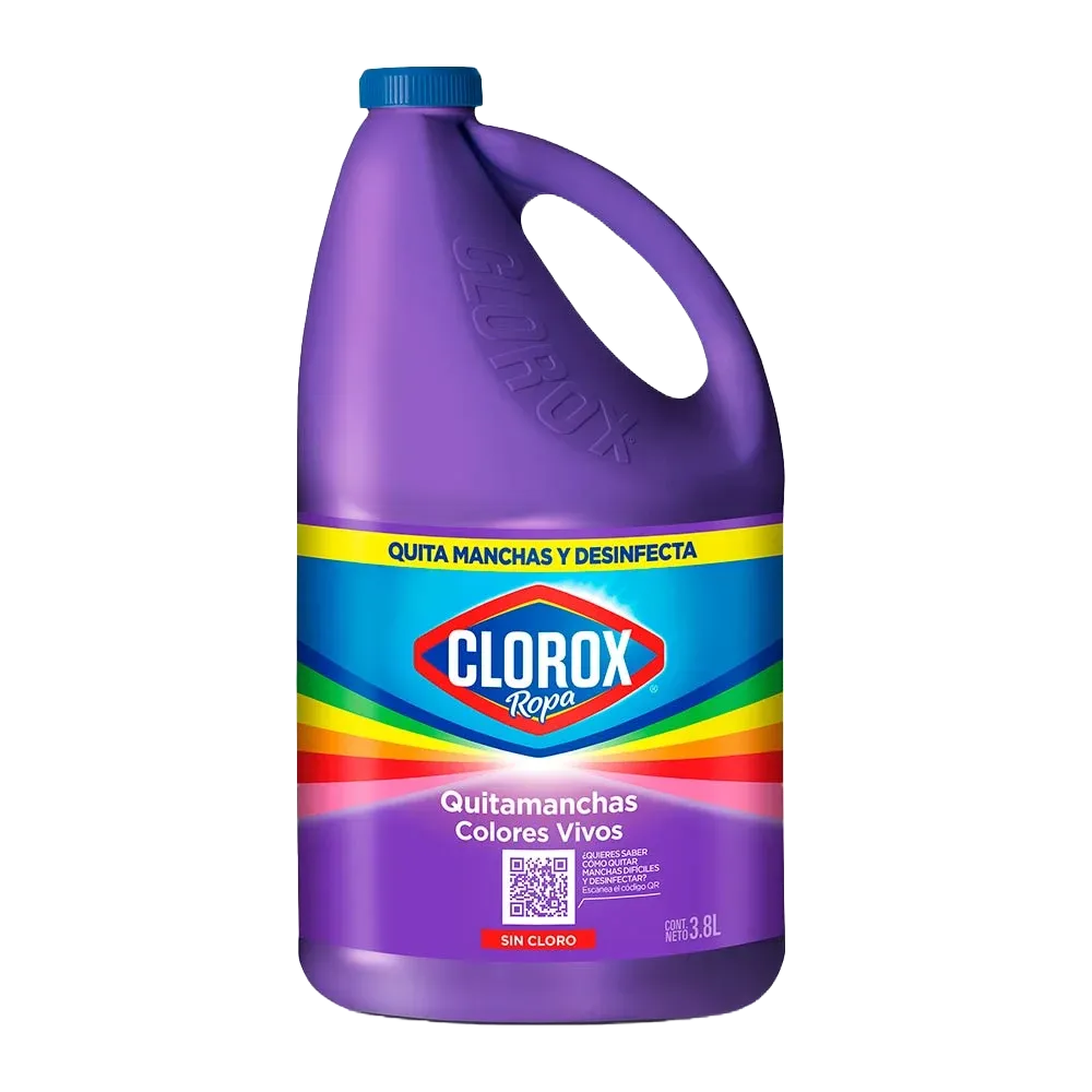 Removedor Quitamanchas Liquido colores vivos Clorox 3.8 lt