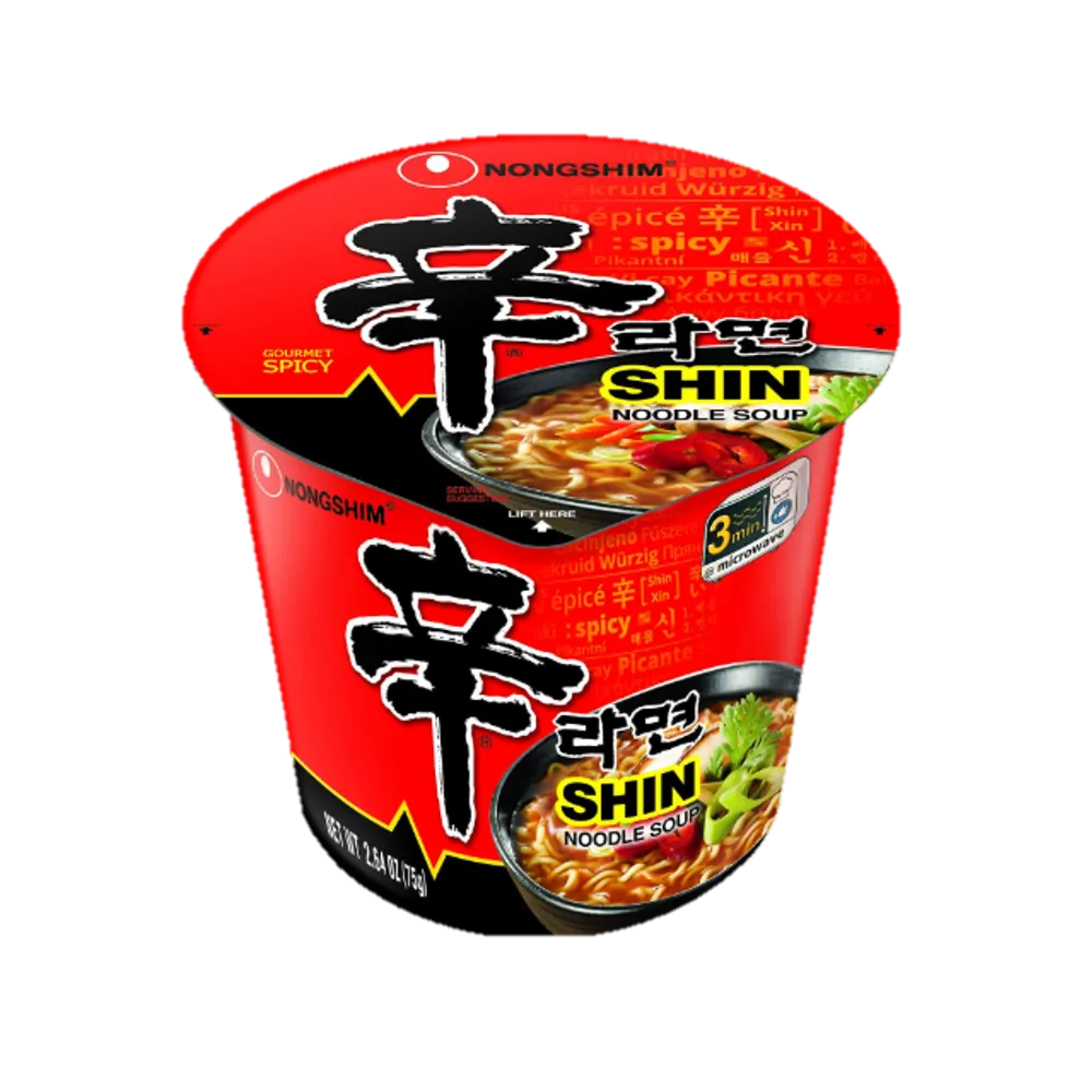 SOPA DE FIDEO SHIN HOT & SPICY NONG SHIM 2.6 ONZAS