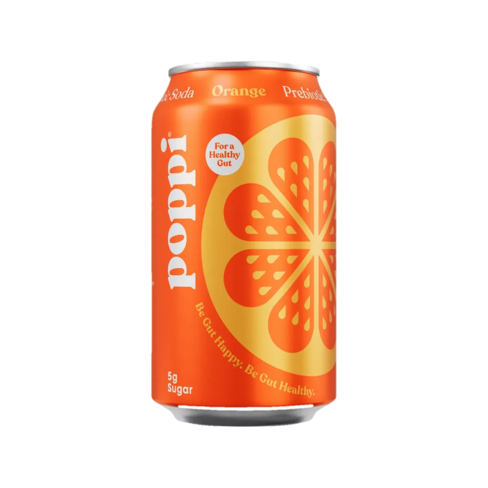 BEBIDA PREBIOTICA SABOR NARANJA POPPI 355 MILILI