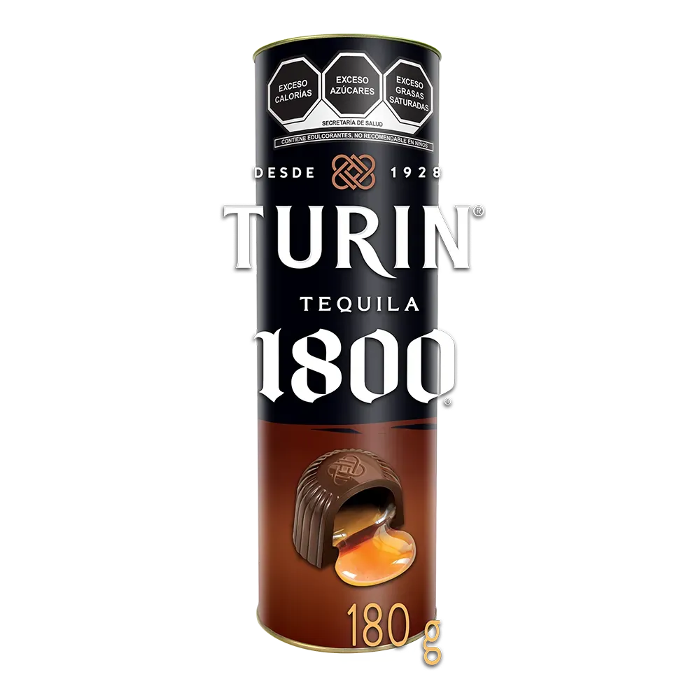 Tubo Chocolates Rellenos Tequila 1800 Turin 180 g