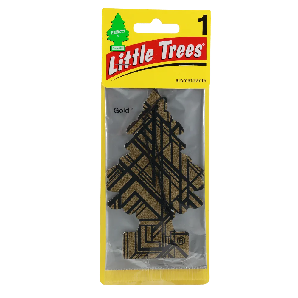 Aromatizante Para Auto Aroma Gold 3 Pack Little Trees 3 Pza