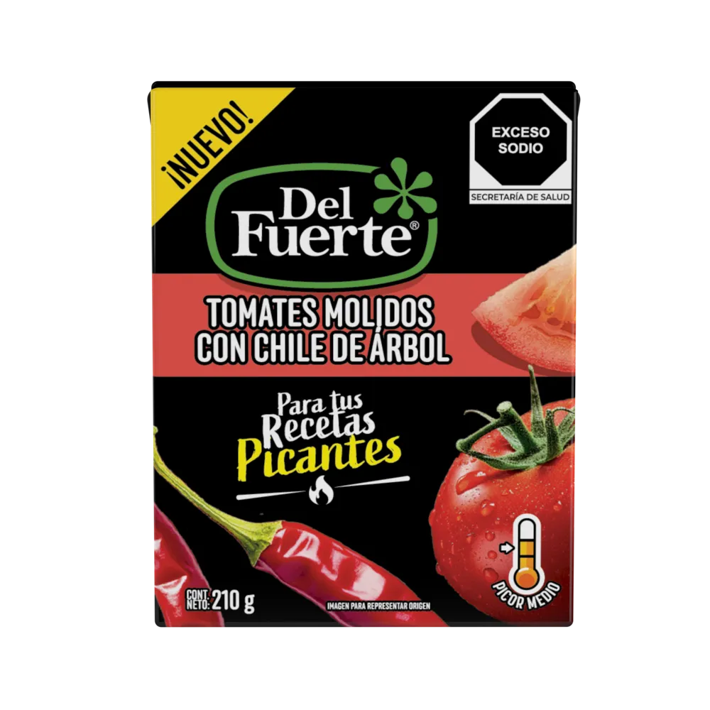 Tomates Molidos Con Chile De Arbol Del Fuerte 210 g