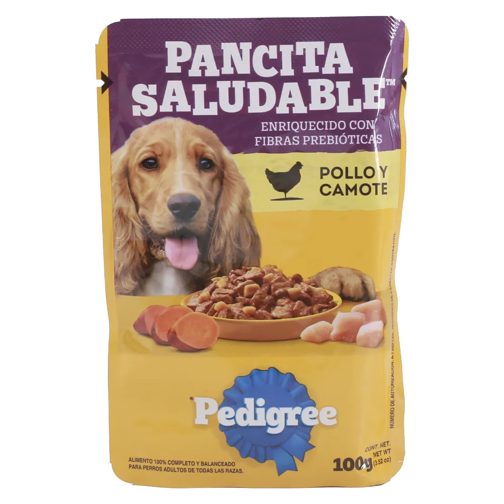 ALIMENTO HUMEDO P/PERRO TODAS LAS RAZAS PANCITA SA POLLO Y CAMOTE PEDIGREE 100 GRAMOS