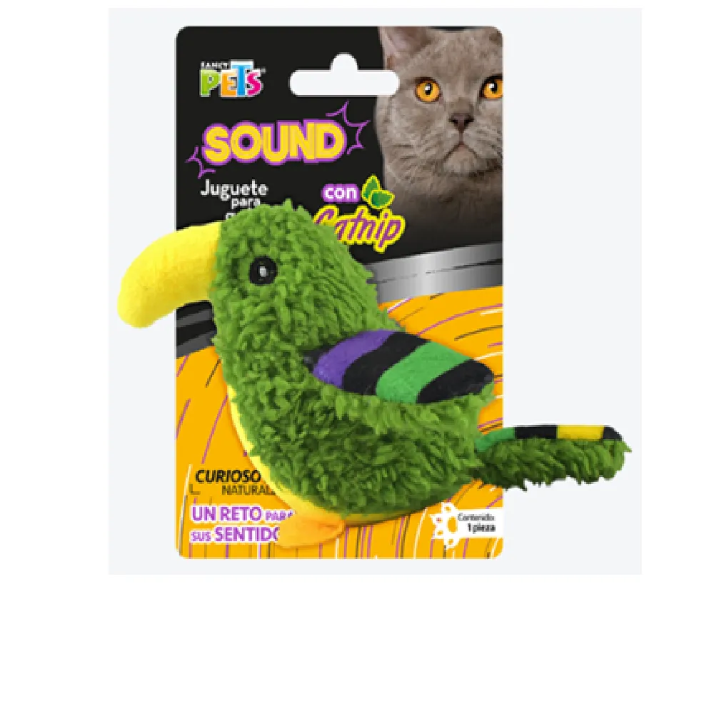 Juguete Pajaro Sound Con Catnip Variado Fancy Pets 1 Pza