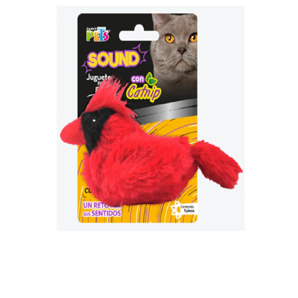 Juguete Pajaro Sound Con Catnip Variado Fancy Pets 1 Pza