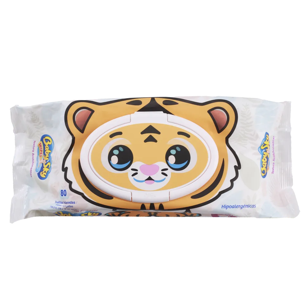 TOALLITAS HMEDAS PARA BEB BABY SKY ANIMALITOS BABY SKY 80 PIEZA