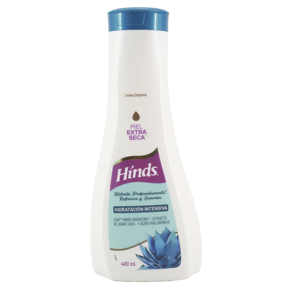 CREMA LIQUIDA CORPORAL AGAVE AZUL HINDS 400 MILILI