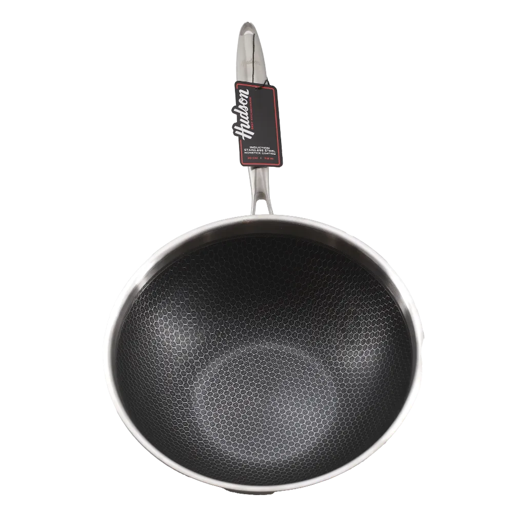 Wok Acero Inox 30 Cm Hudson 1 Pz