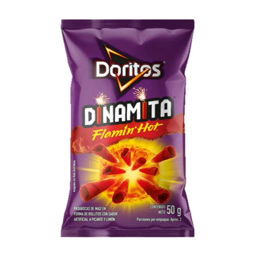 DORITOS DINAMITA FLAMIN HOT DORITOS 50 GRAMOS