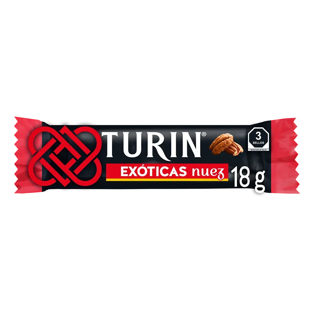 BARRA CHOCOLATE NUEZ TURIN 18 GRAMOS