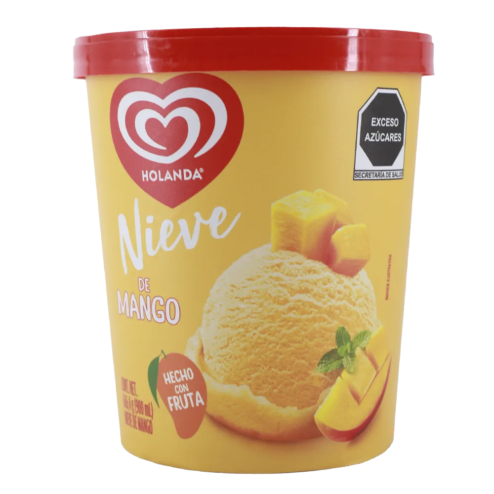 HELADO DE MANGO HECHO CON FRUTA HOLANDA 900 MILILI
