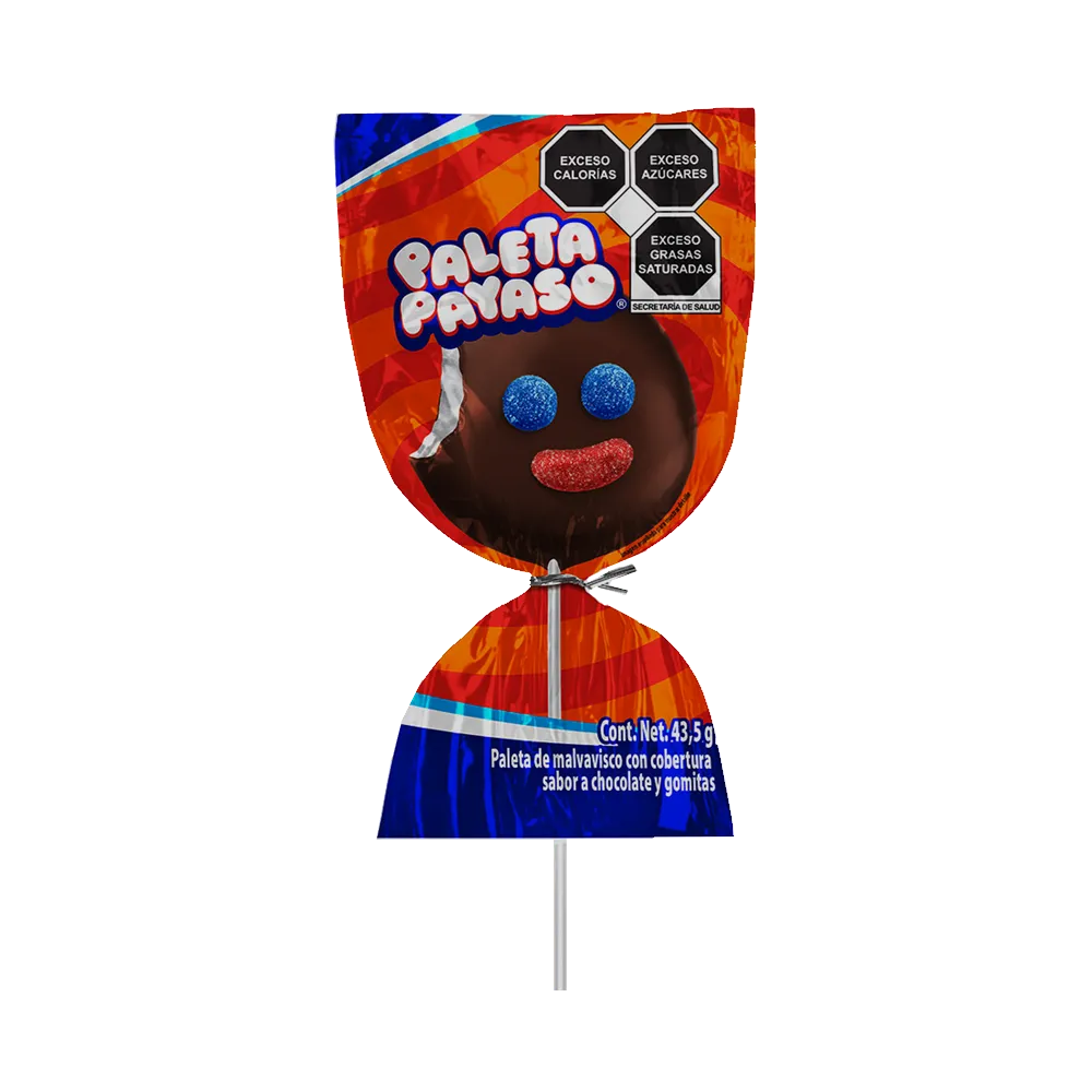 PALETA PAYASO MALVAVISCO RICOLINO 43.5 GRAMO