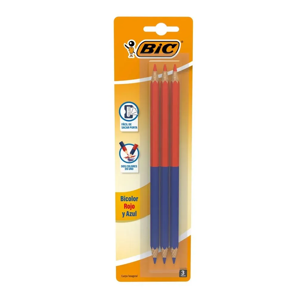 BICOLOR EVOLUTION AZUL Y ROJO 3 PIEZAS BIC 1 PIEZA