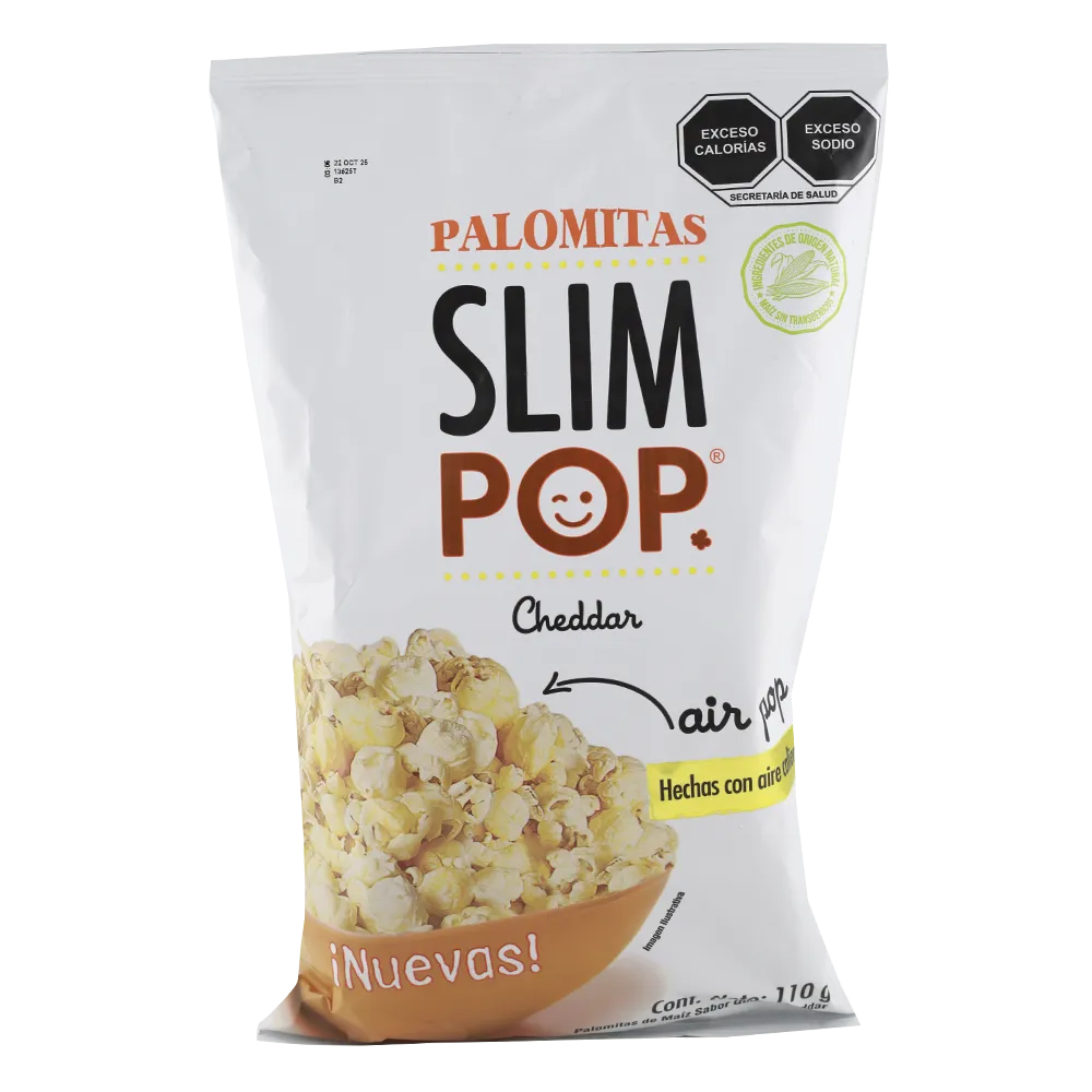 PALOMITAS EXPLOTADAS QUESO CHEDDAR SLIM POP 110 GRAMOS