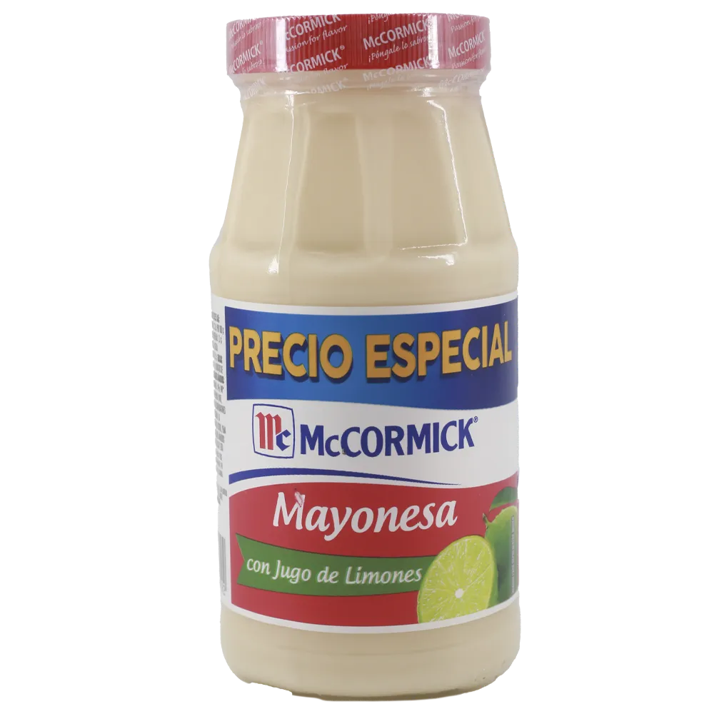MAYONESA CON JUGO DE LIMONES PRECIO ESPECIAL MCCORMICK 507 GRAMOS