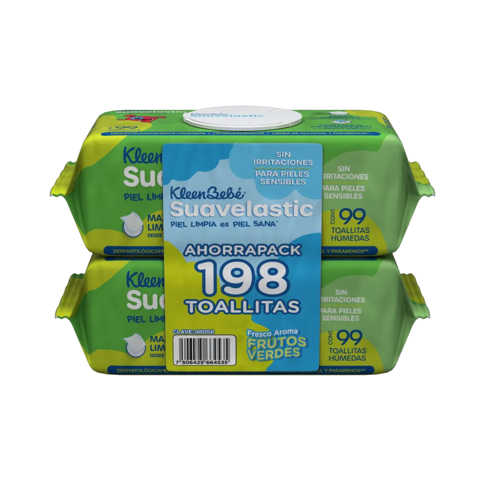 2PACK TOALLITAS HUMEDAS KLEEENBEBE KLEEN BEBE 198 PIEZA