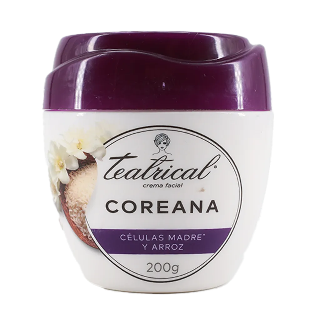 CREMA FACIAL COREANA TEATRICAL 200 GRAMOS