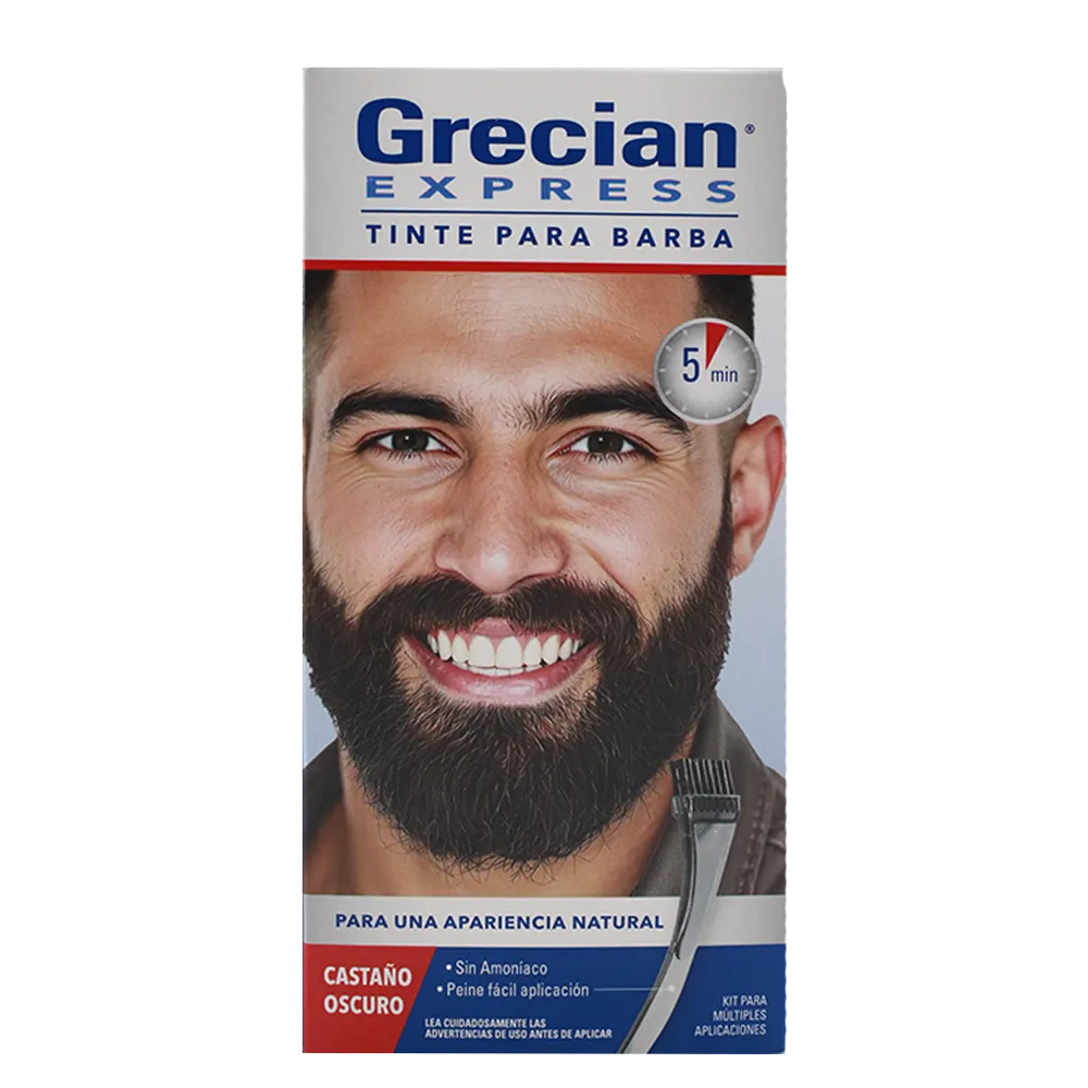 TINTE PARA BARBA CASTAÑO OSCURO GRECIAN EXPRESS 28 GRAMOS