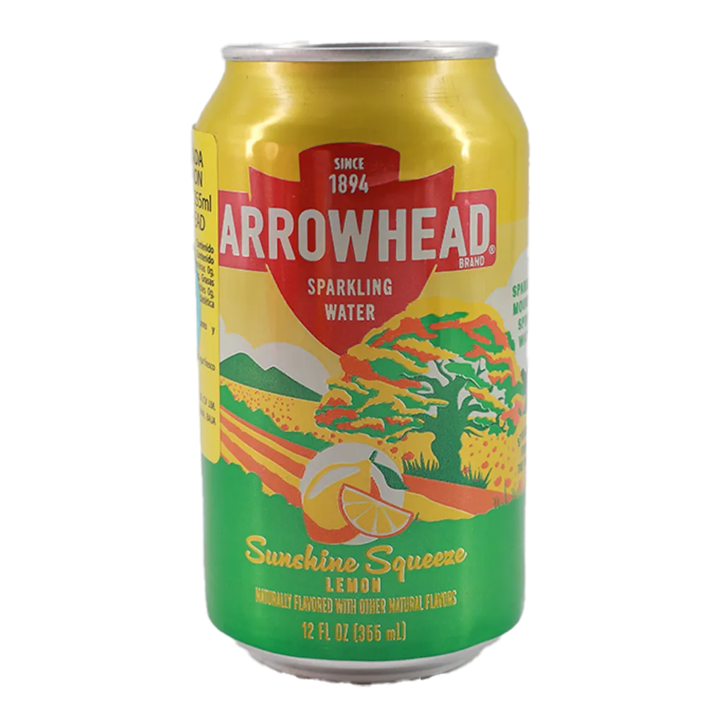 AGUA GASIFICADA SABOR LIMON ARROWHEAD 355 MILILI
