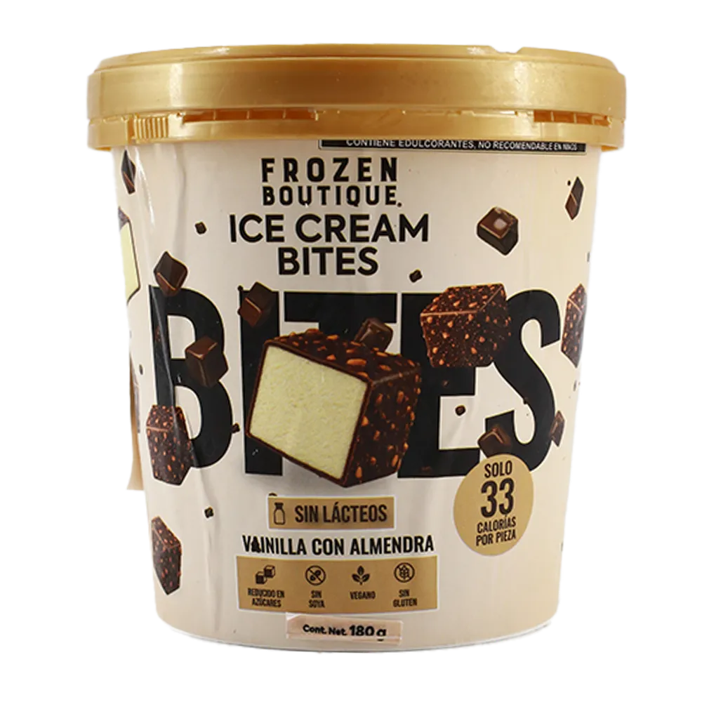 BITES DE HELADO VANILLA CRUNCH FROZEN BOUTIQUE 180 GRAMOS