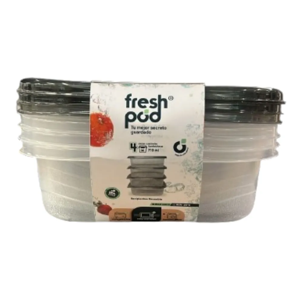 SET CONTENEDORES PRAKTIPOD 4 PC FRESHPOD 1 PIEZA
