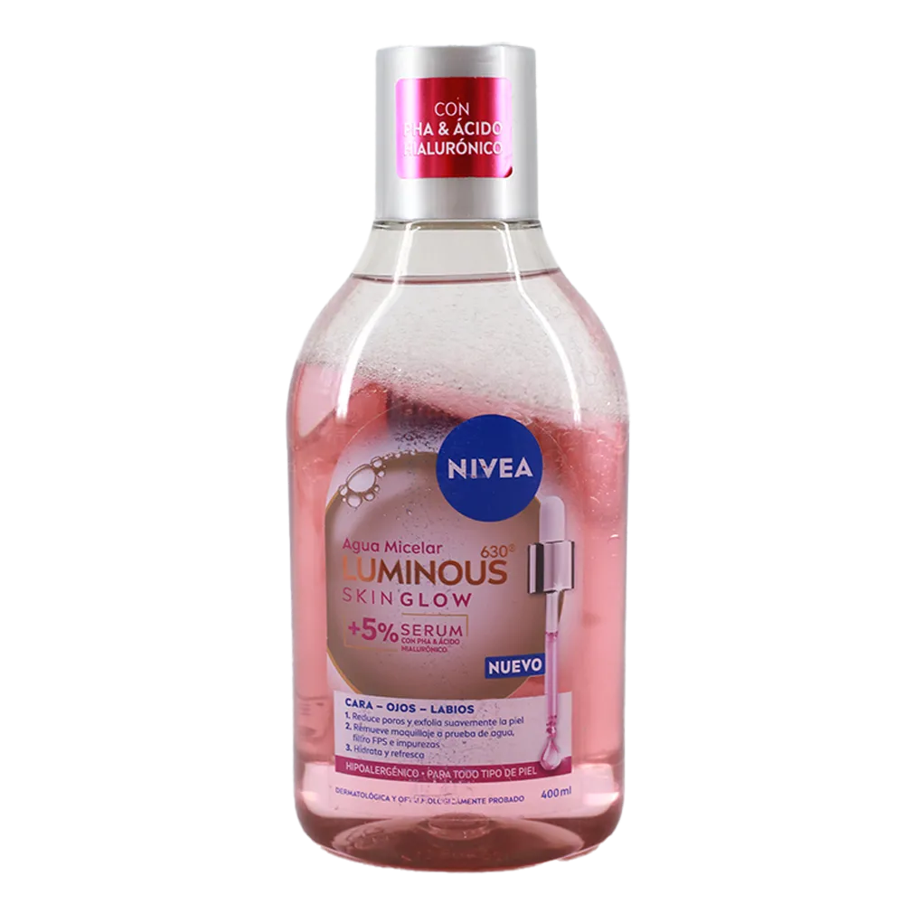FACE ADVANCE AGUA MICELAR SKIN GLOW NIVEA 400 MILILI
