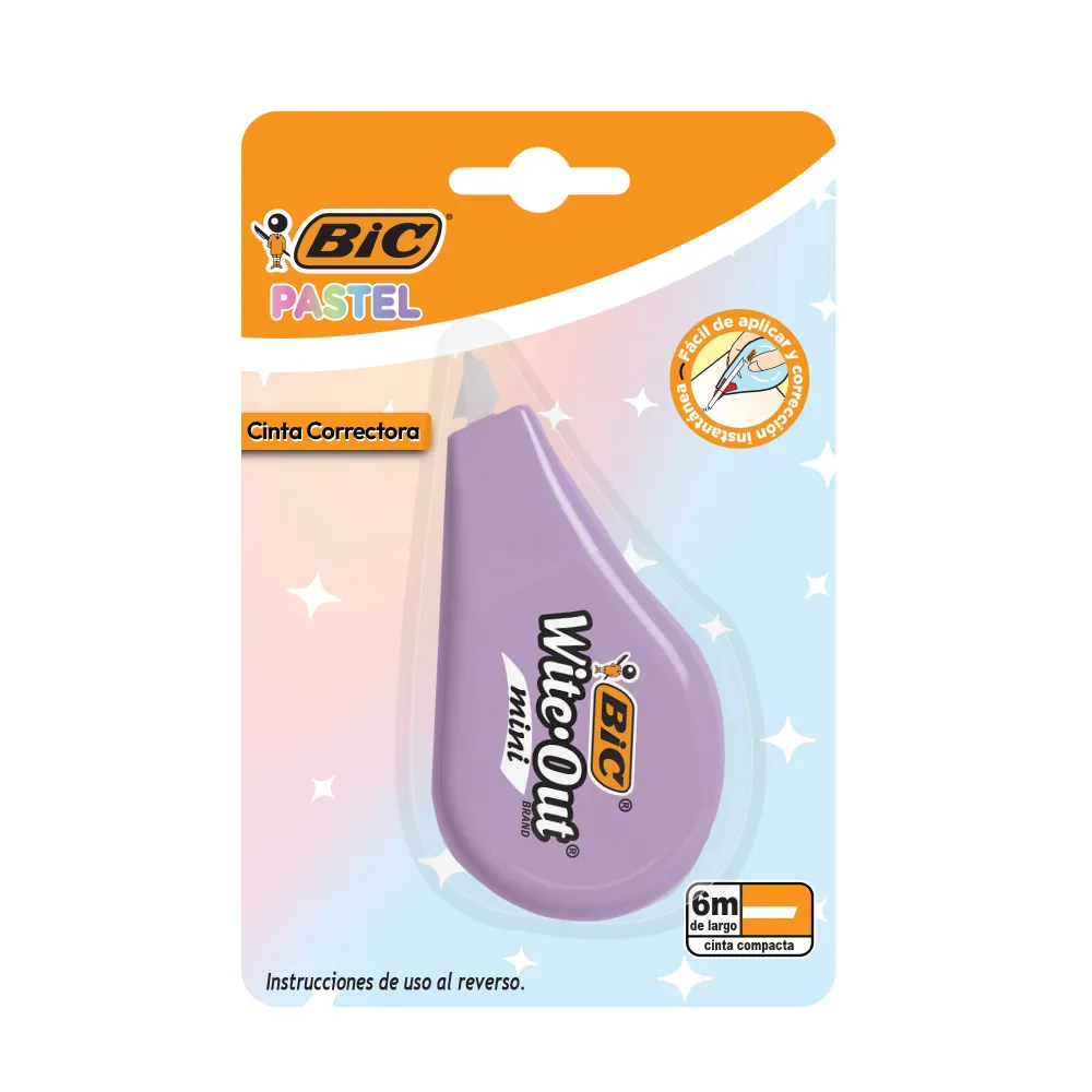 CINTA CORRECTORA PASTEL BIC 1 PIEZA
