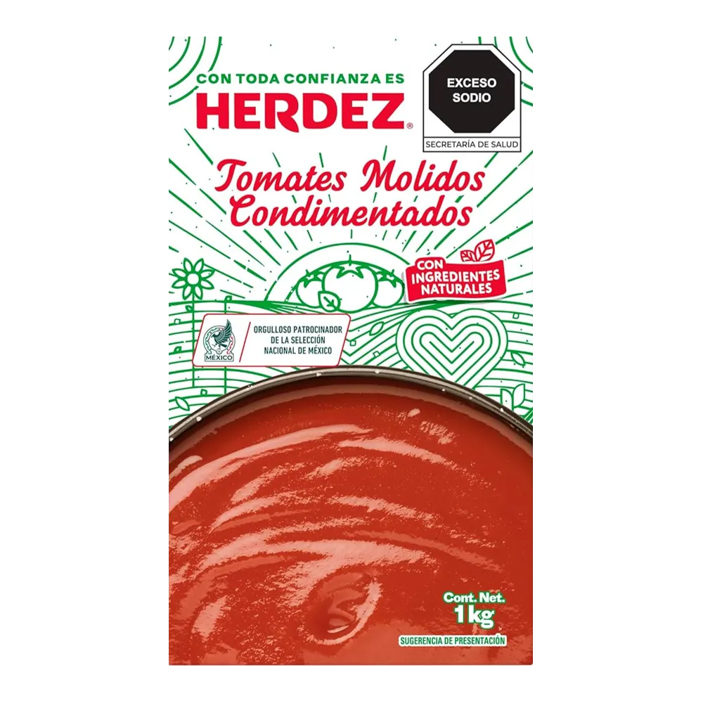 TOMATES MOLIDOS CONDIMENTADOS HERDEZ 1 KILOGRAM