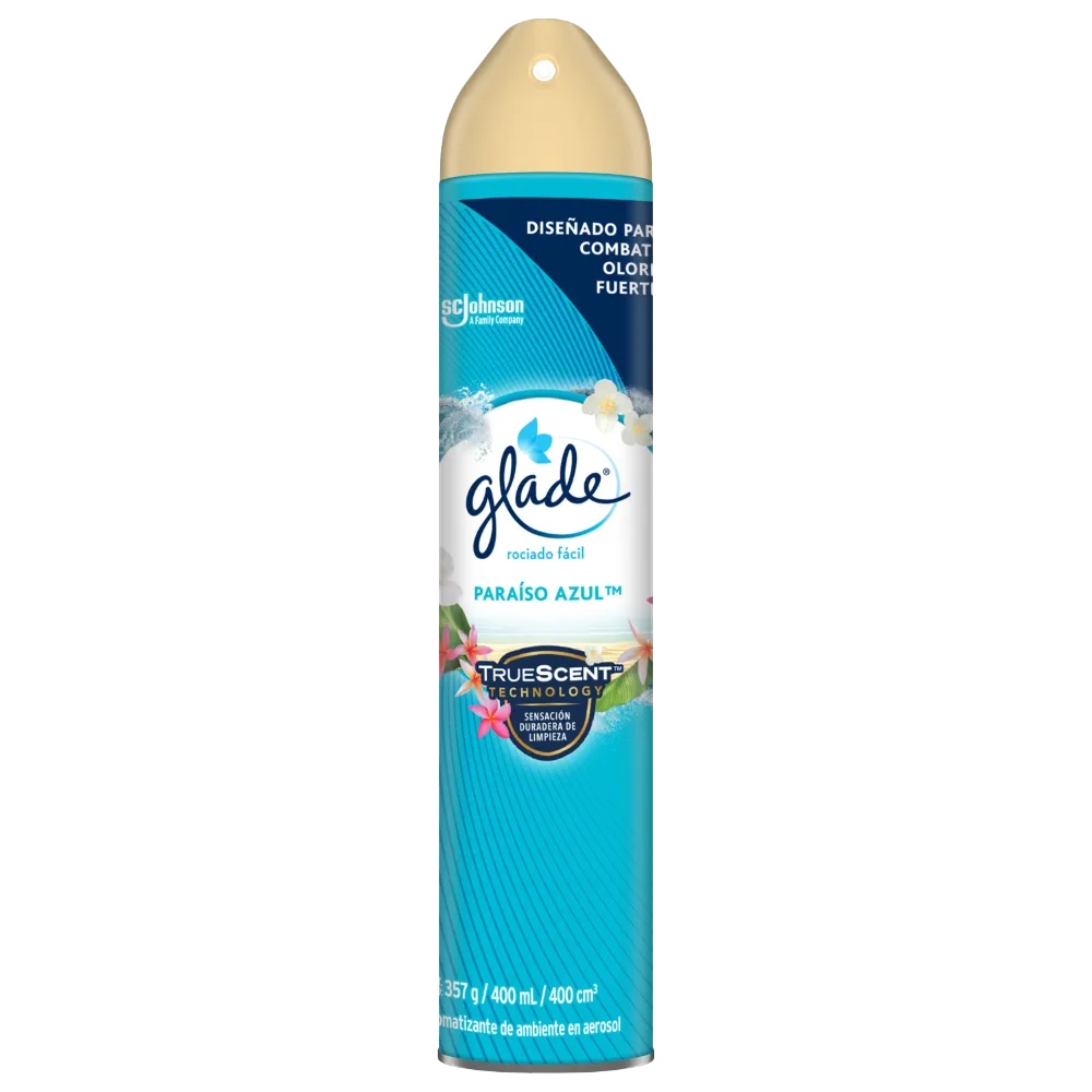 Aromatizante En Aerosol Paraiso Azul Glade 400 Ml