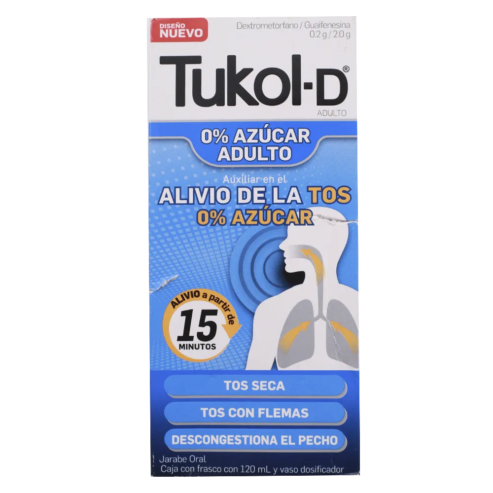 Tukol-D 0% Azucar Jarabe Tukol 120 Ml