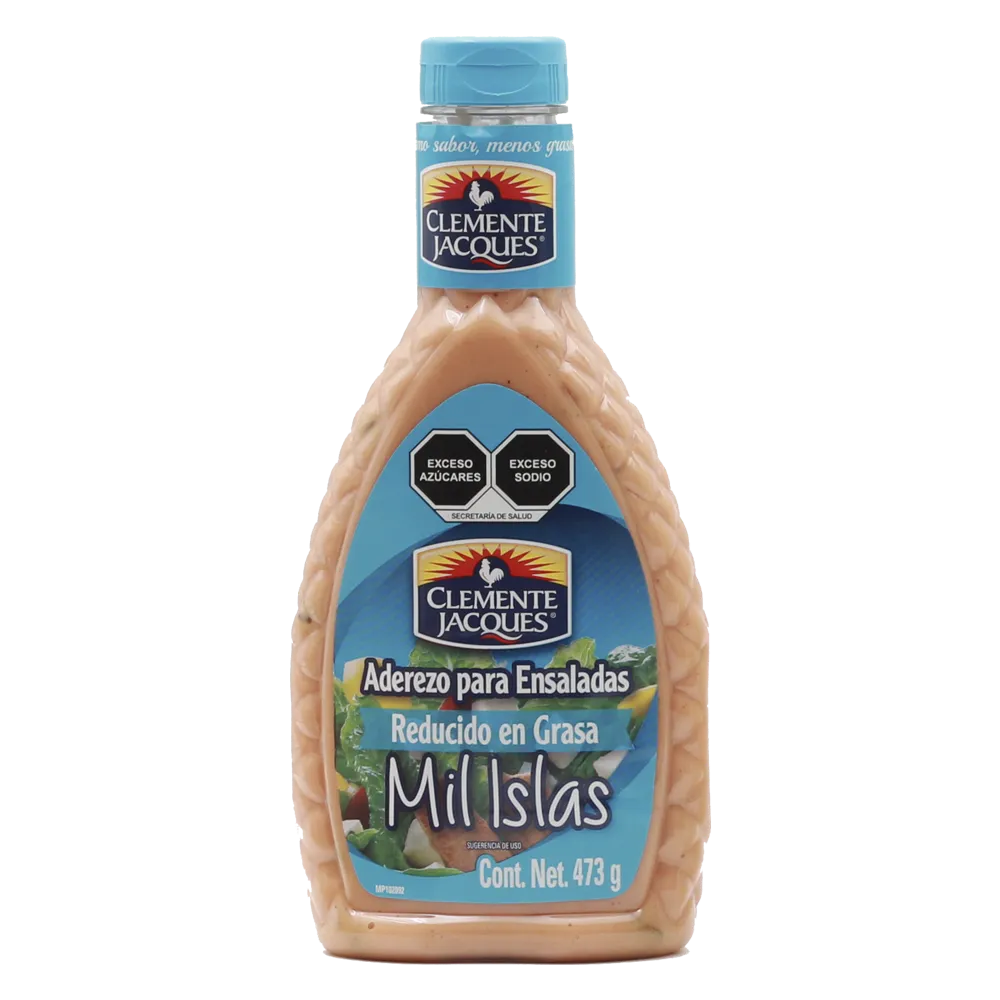 Aderezo Para Ensalada Light Mil Islas Clemente Jaques 473 Gr