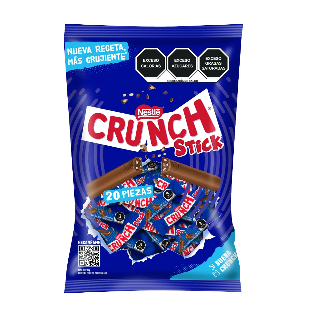 Bolsa Barra De Chocolate Stick Crunch Nestle 180 g
