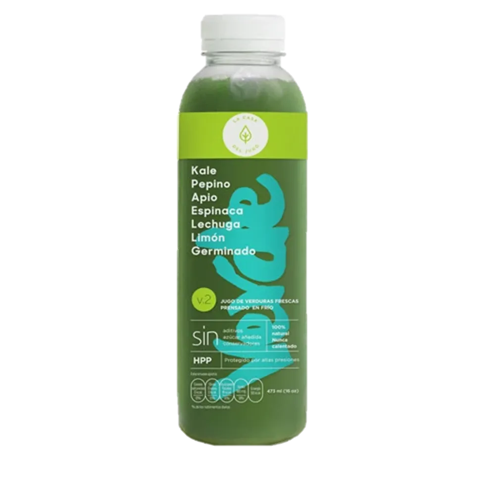 Jugo Verde V2 Casa Del Jugo 473 Ml