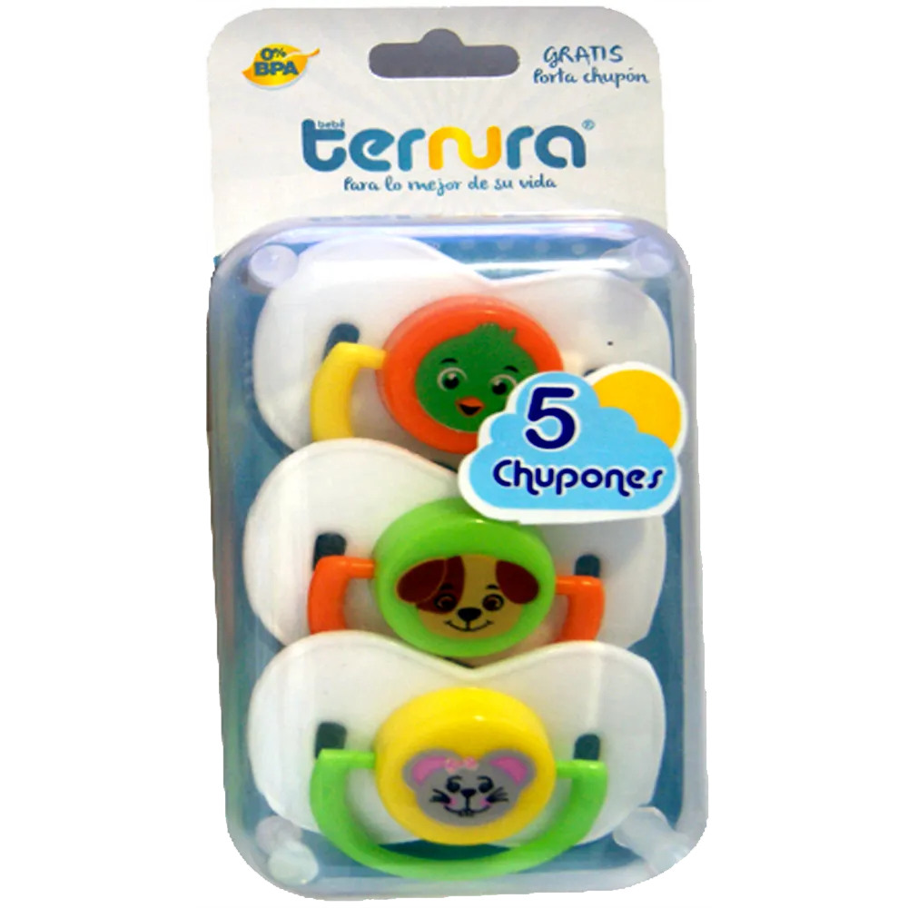 Chupon Ortodontico Miel Ternura 5 Pza