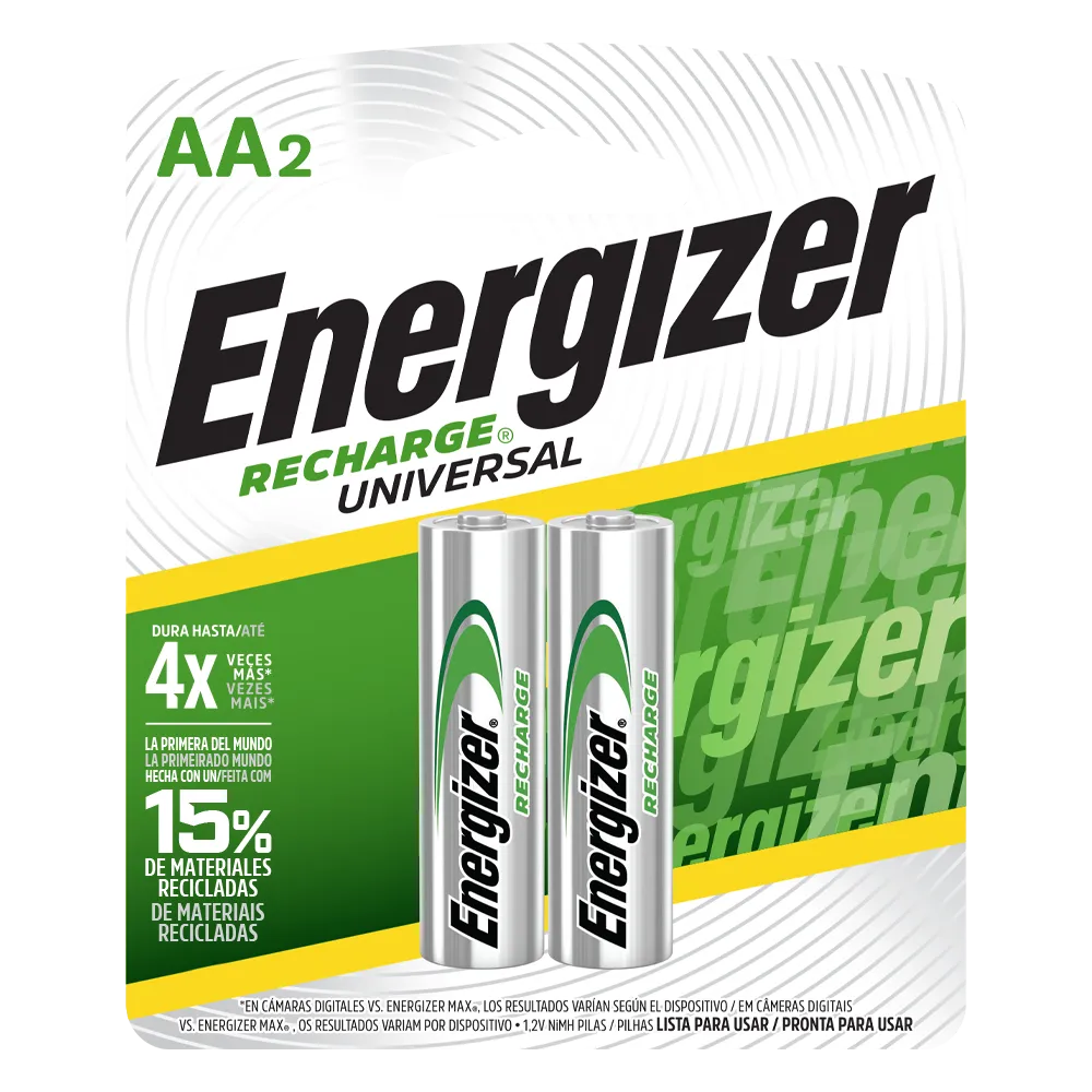 Pila Energizer Aa Recargable Con 2 Pzs Energizer 1 Pz