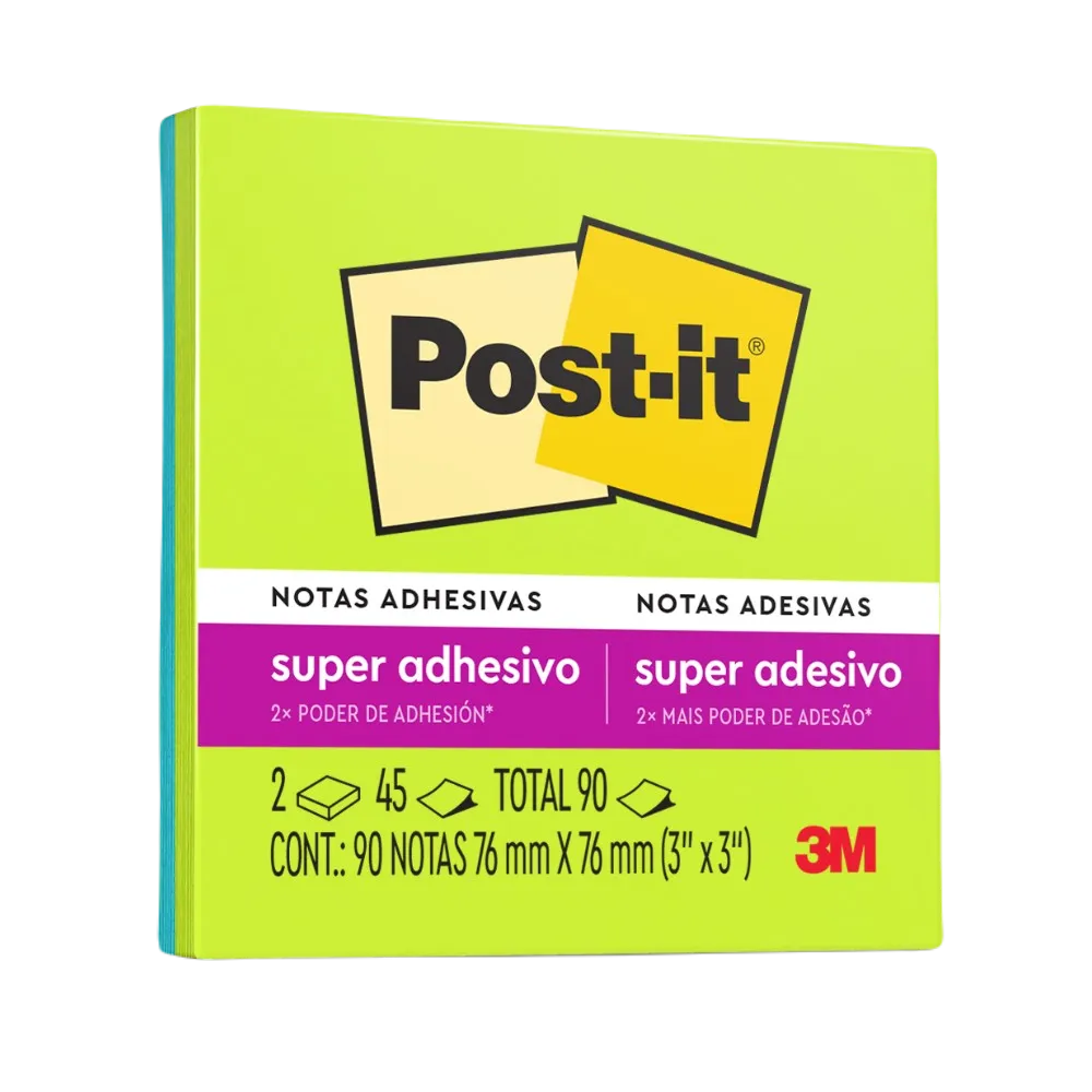 Notas Super Adhesivas 2 Block Neon Post-It 1 Pz