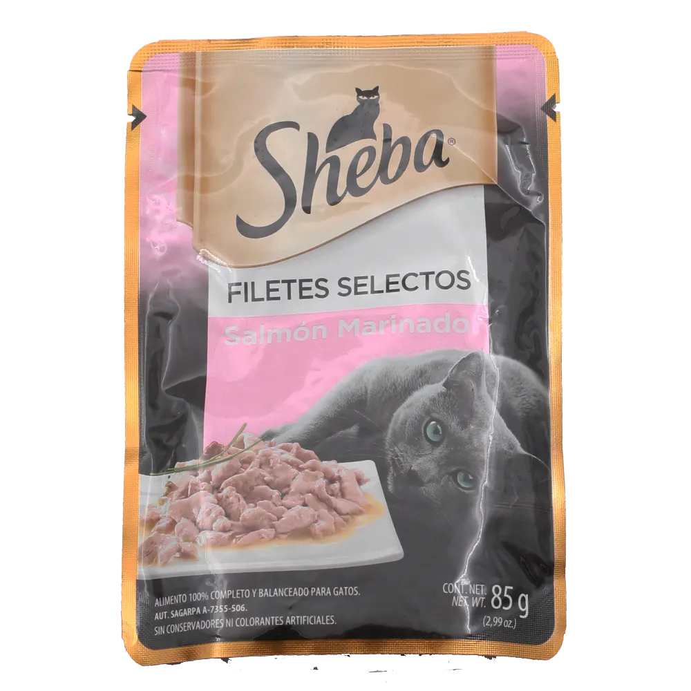 Alimento Humedo Pouch Para Gatos Salmon Marinado Sheba 85 g