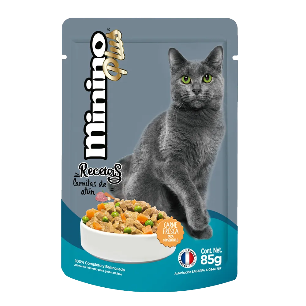 Alimento Humedo Para Gato Atun Minino Plus 85 g