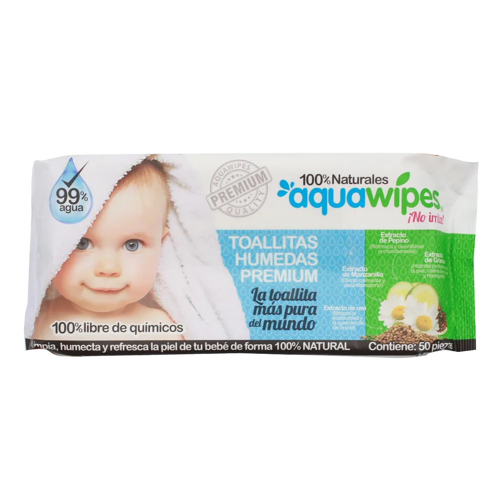 Toallitas Humedas Aquawipes 50 Pza
