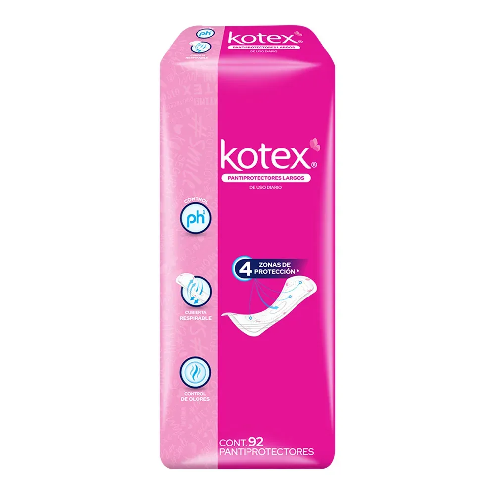 Pantiprotector Largo Kotex 92 Pza