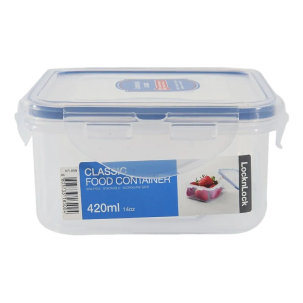 CONTENEDOR CUADRADO CLASSIC 420ML LOCK&LOCK 1 PIEZA