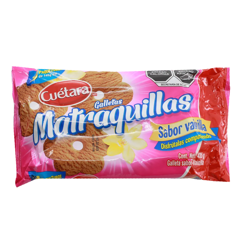 GALLETA MATRAQUILLAS VAINILLA CUETARA 435 GRAMOS