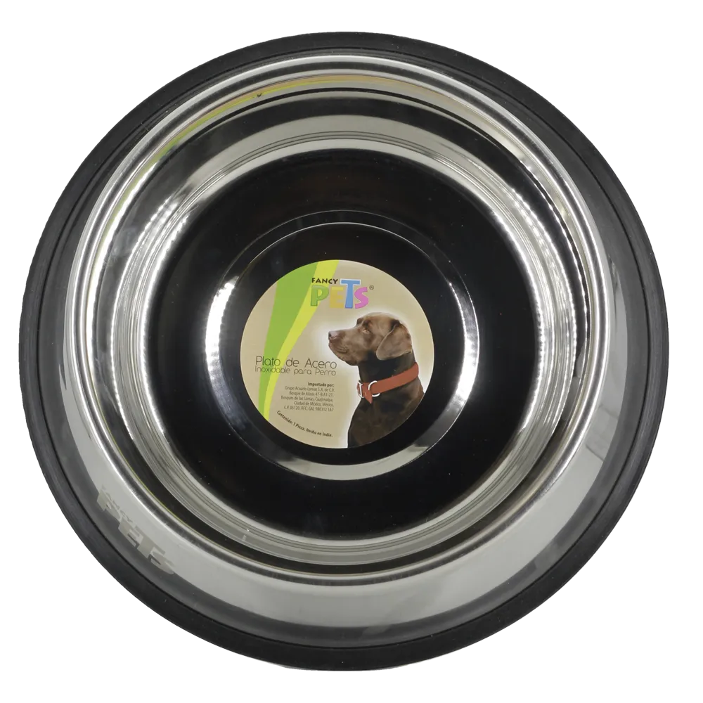 Plato De Acero Para Mascota 32 Oz Fancy Pets 1 Pza