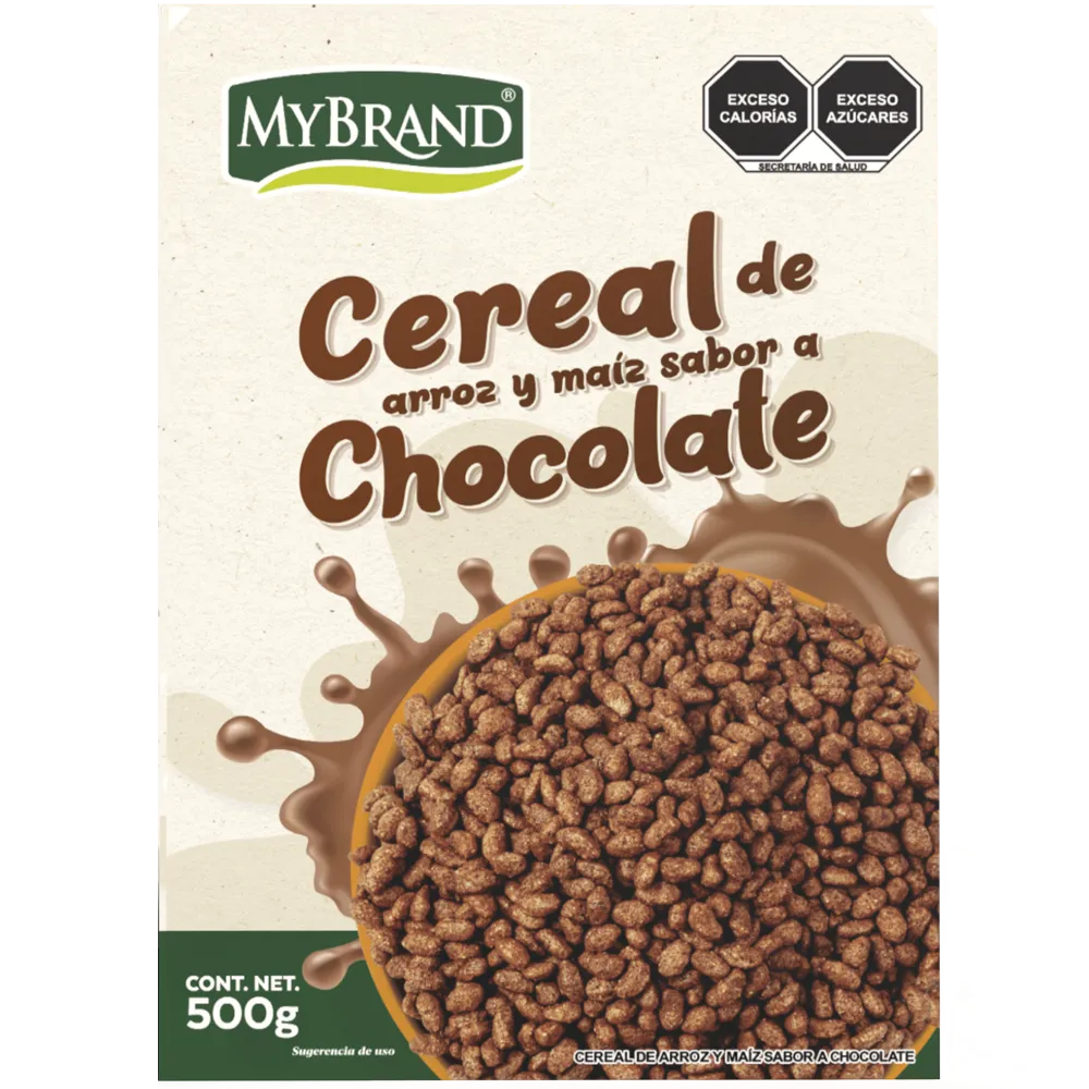 Cereal Arroz Inflado Chocolate Mybrand 500 g
