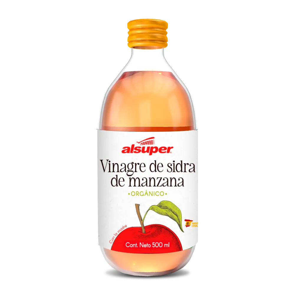 Vinagre Organico De Sidra De Manzana Alsuper 500 Ml