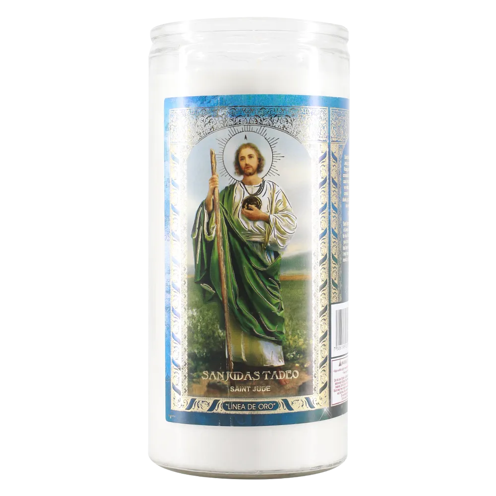 Veladora De 14 Dias Sanjudas Tadeo Aroma JazmãN Y Garde Misticas 1 Pza