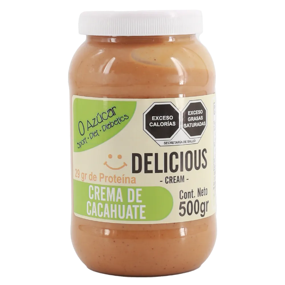 Crema De Cacahuate Sin Azucar Delicious Cream 500 g