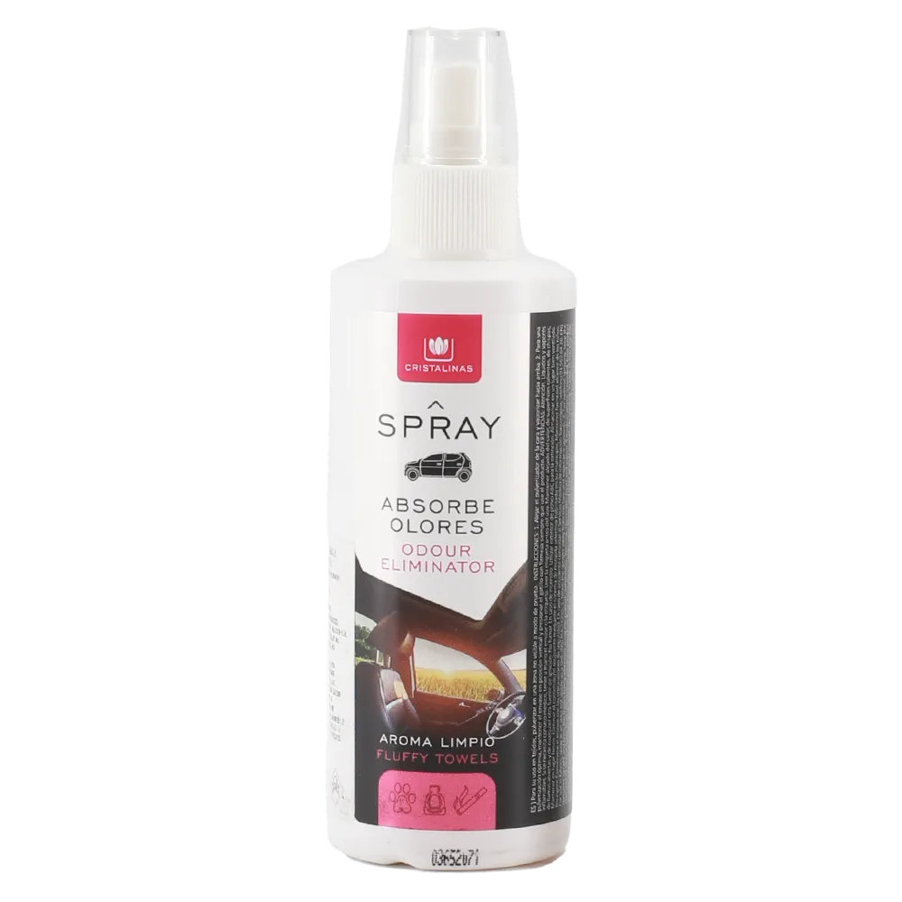 Spray Absorbe Olores Para Auto 100 Ml Aroma A Limpio Cristalinas 1 Pz